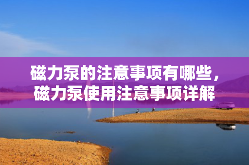 磁力泵的注意事项有哪些，磁力泵使用注意事项详解