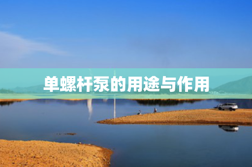 单螺杆泵的用途与作用