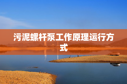 污泥螺杆泵工作原理运行方式
