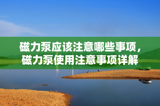 磁力泵应该注意哪些事项，磁力泵使用注意事项详解