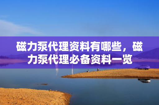 磁力泵代理资料有哪些，磁力泵代理必备资料一览