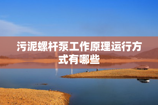 污泥螺杆泵工作原理运行方式有哪些