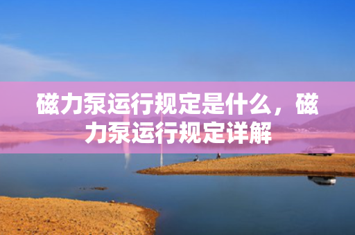 磁力泵运行规定是什么，磁力泵运行规定详解