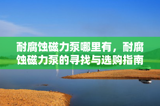 耐腐蚀磁力泵哪里有，耐腐蚀磁力泵的寻找与选购指南