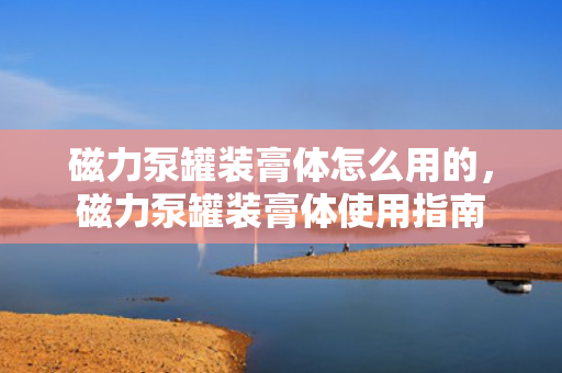 磁力泵罐装膏体怎么用的，磁力泵罐装膏体使用指南