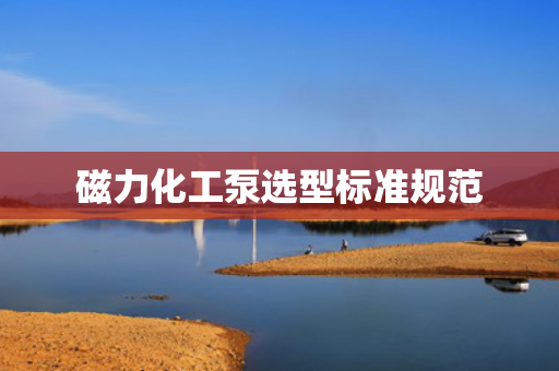 磁力化工泵选型标准规范