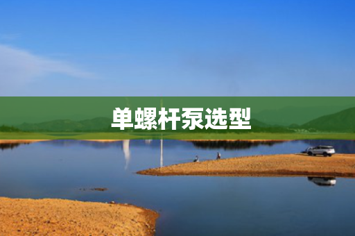  单螺杆泵选型