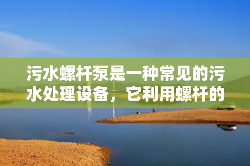污水螺杆泵是一种常见的污水处理设备，它利用螺杆的旋转运动来抽取和输送污水。这种泵具有很高的效率和可靠性，因此在污水处理领域得到了广泛应用。