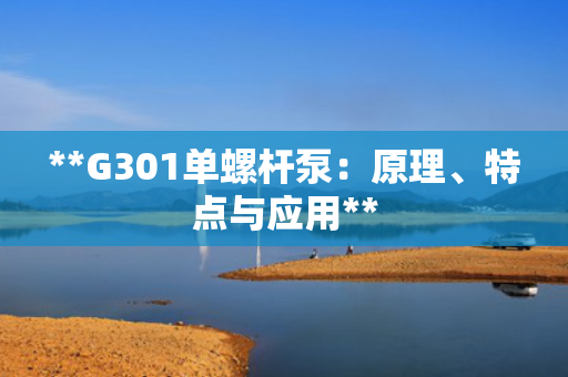 **G301单螺杆泵：原理、特点与应用**