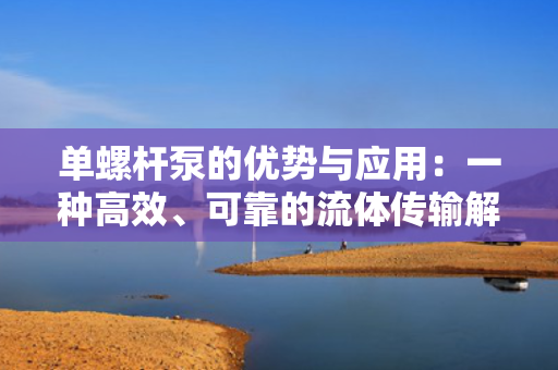 单螺杆泵的优势与应用：一种高效、可靠的流体传输解决方案