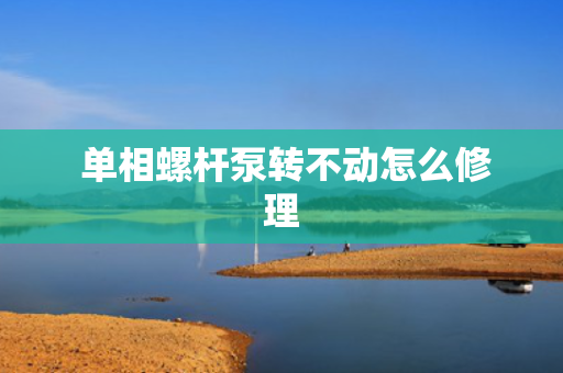  单相螺杆泵转不动怎么修理