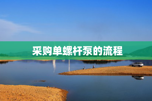  采购单螺杆泵的流程
