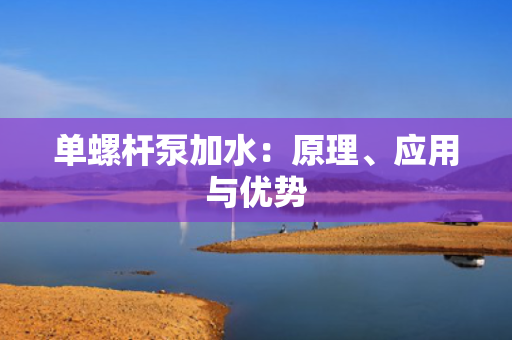 单螺杆泵加水：原理、应用与优势