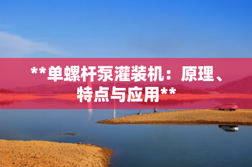 **单螺杆泵灌装机：原理、特点与应用**