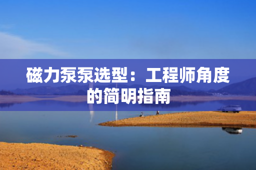 磁力泵泵选型：工程师角度的简明指南