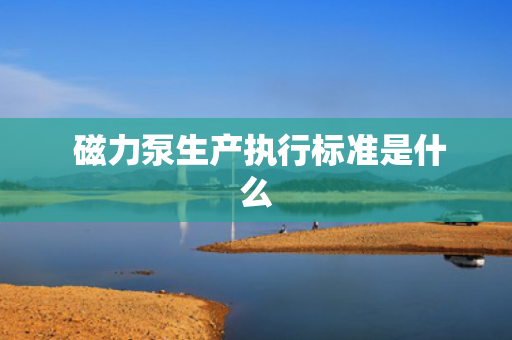  磁力泵生产执行标准是什么