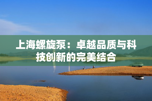 上海螺旋泵：卓越品质与科技创新的完美结合