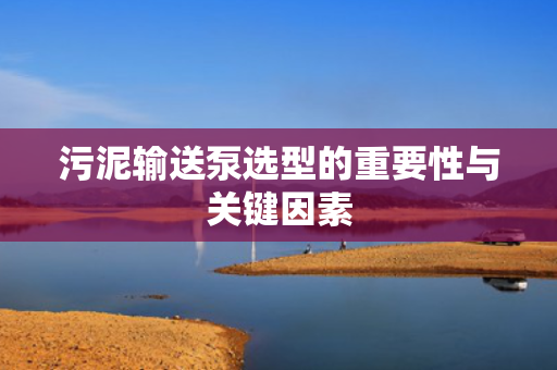 污泥输送泵选型的重要性与关键因素