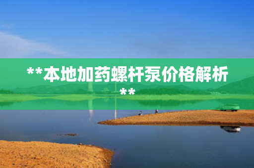 **本地加药螺杆泵价格解析**