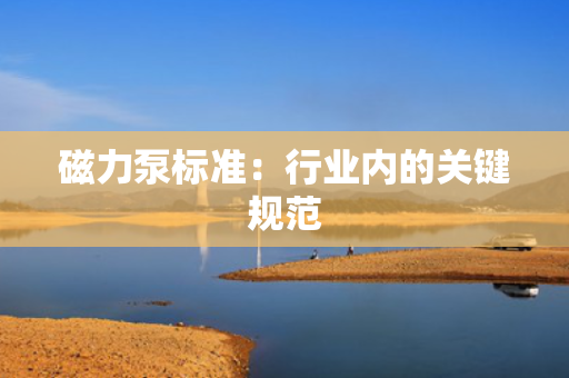 磁力泵标准：行业内的关键规范
