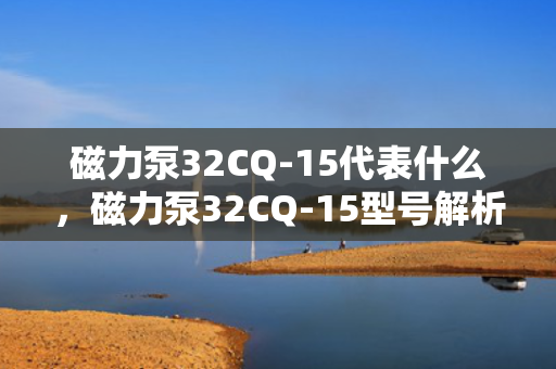 磁力泵32CQ-15代表什么，磁力泵32CQ-15型号解析与应用