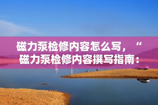 磁力泵检修内容怎么写，“磁力泵检修内容撰写指南：关键步骤与要点解析”