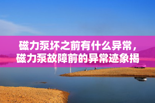 磁力泵坏之前有什么异常，磁力泵故障前的异常迹象揭秘：识别预警信号，避免意外停机