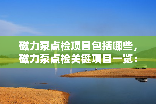 磁力泵点检项目包括哪些，磁力泵点检关键项目一览：确保运行安全与效率