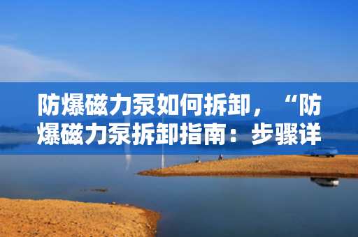 防爆磁力泵如何拆卸，“防爆磁力泵拆卸指南：步骤详解与安全注意事项”