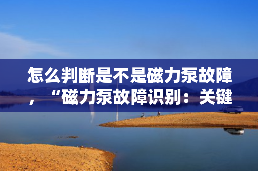 怎么判断是不是磁力泵故障，“磁力泵故障识别：关键指标与判断方法”