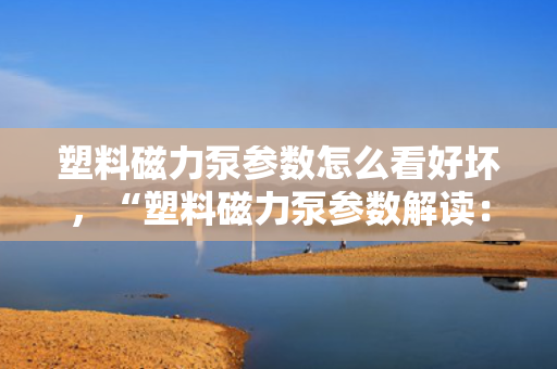 塑料磁力泵参数怎么看好坏，“塑料磁力泵参数解读：如何准确评估性能优劣”
