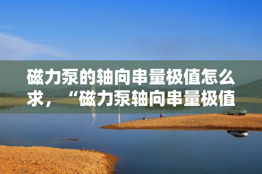 磁力泵的轴向串量极值怎么求，“磁力泵轴向串量极值计算方法探讨”