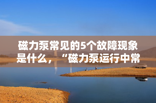 磁力泵常见的5个故障现象是什么，“磁力泵运行中常见的五大故障现象解析”