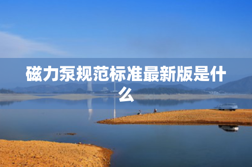 磁力泵规范标准最新版是什么
