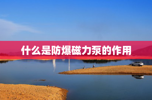 什么是防爆磁力泵的作用