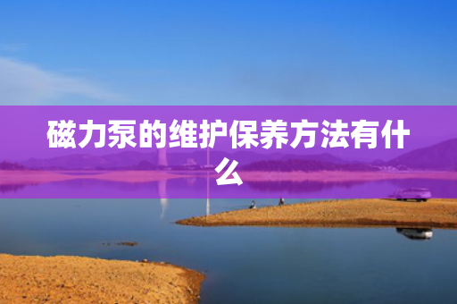 磁力泵的维护保养方法有什么