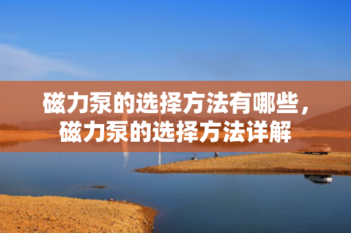 磁力泵的选择方法有哪些，磁力泵的选择方法详解